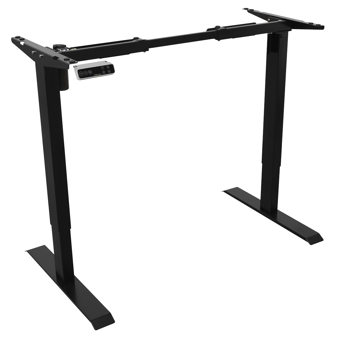 Dellonda DH18 Dellonda Single Motor Ultra-Quiet Adjustable-Height Desk Frame with Digital Control Panel 70kg Capacity - Black