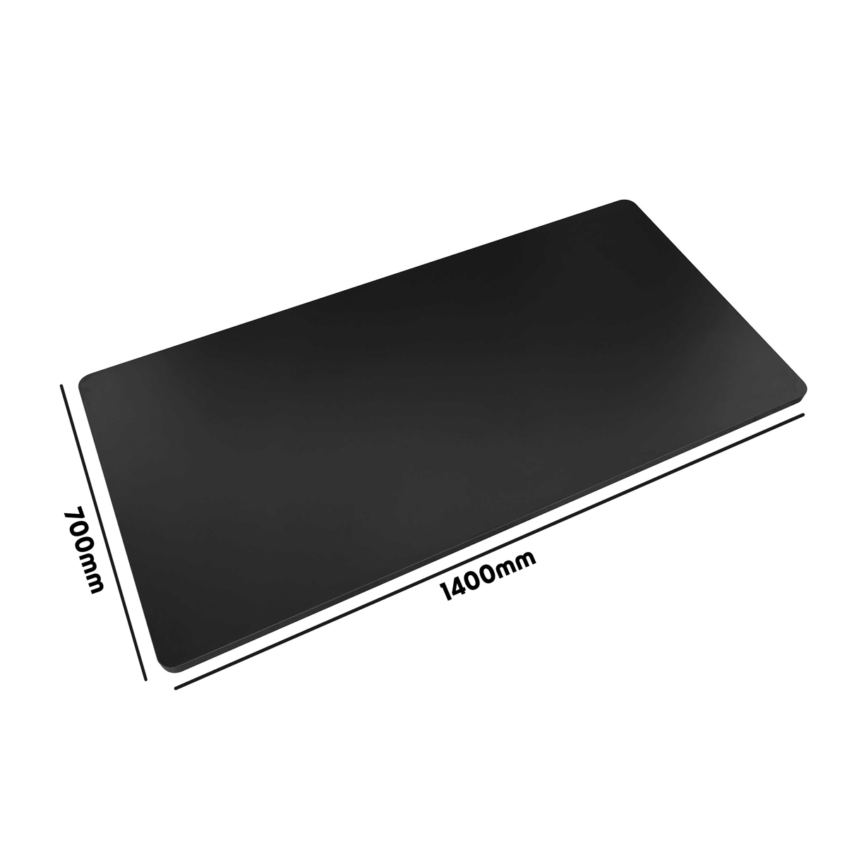 Dellonda DH21 Dellonda Rectangular Desktop 1400 x 700mm - Black