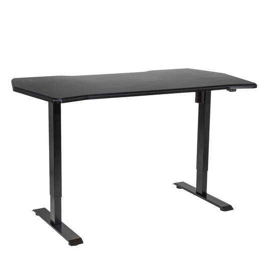 Dellonda DH243 Dellonda Single Motor Ultra-Quiet Adjustable-Height Electric Sit/Stand Desk - Carbon Fibre Effect Desktop