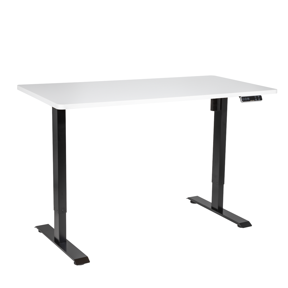 Dellonda DH244 Dellonda White Electric Height Adjustable Standing Desk with Memory, Quiet, 1400x700mm