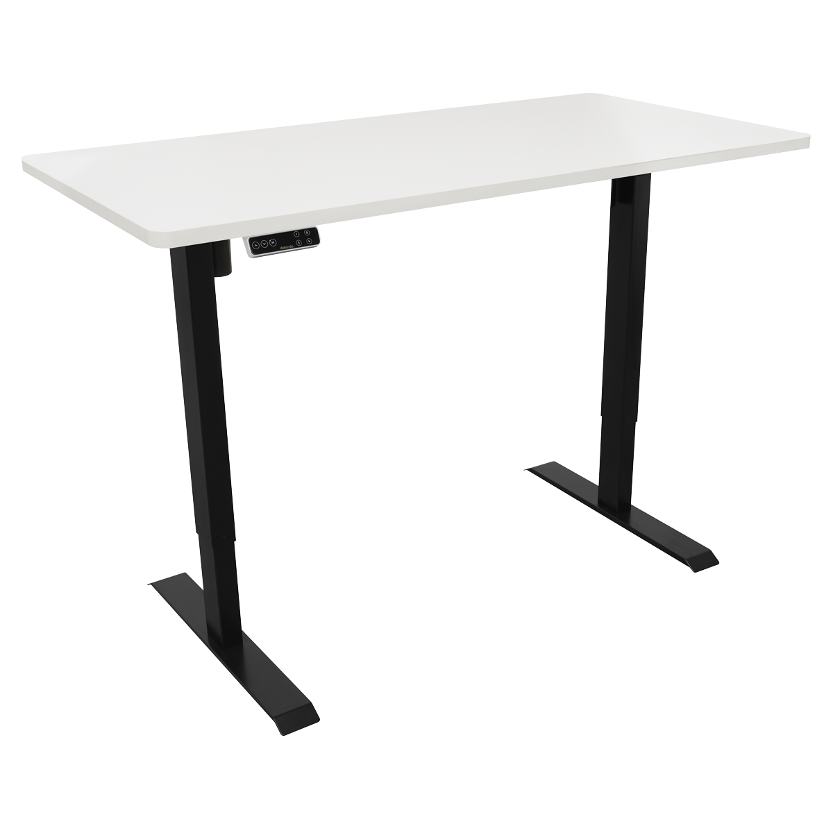 Dellonda DH244 Dellonda White Electric Height Adjustable Standing Desk with Memory, Quiet, 1400x700mm
