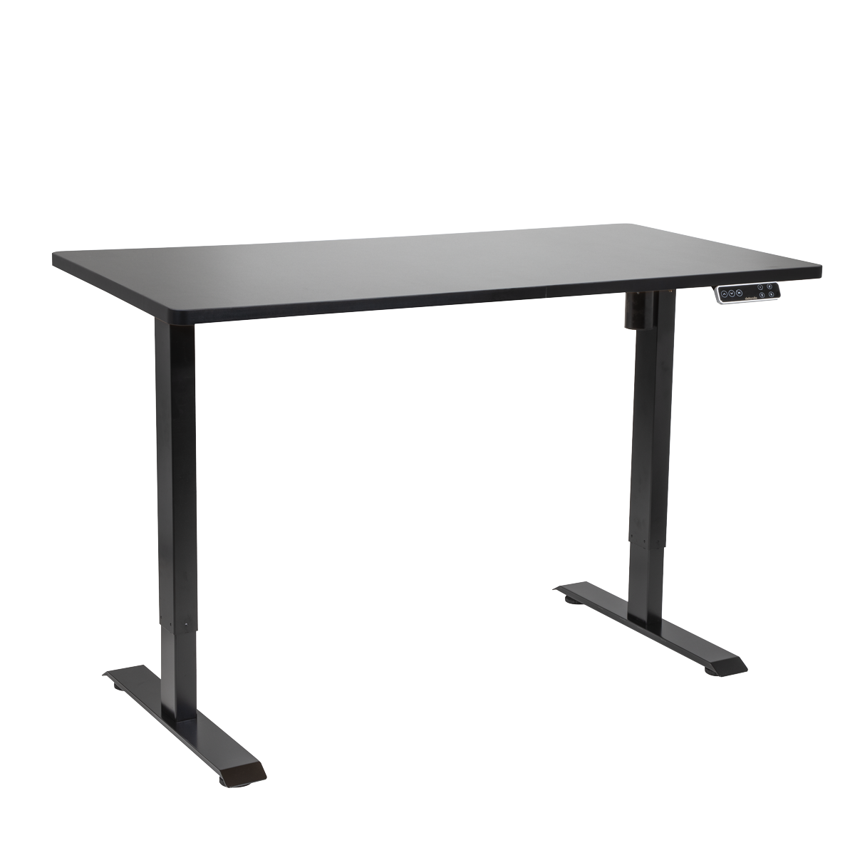 Dellonda DH245 Dellonda Black Electric Height Adjustable Standing Desk with Memory, Quiet, 1400x700mm