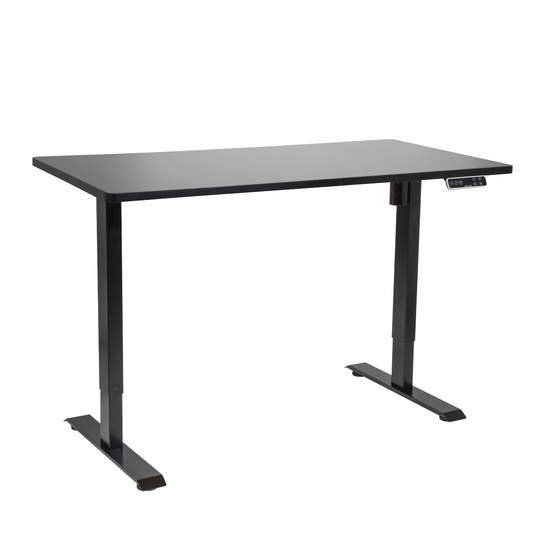 Dellonda DH245 Dellonda Black Electric Height Adjustable Standing Desk with Memory, Quiet, 1400x700mm
