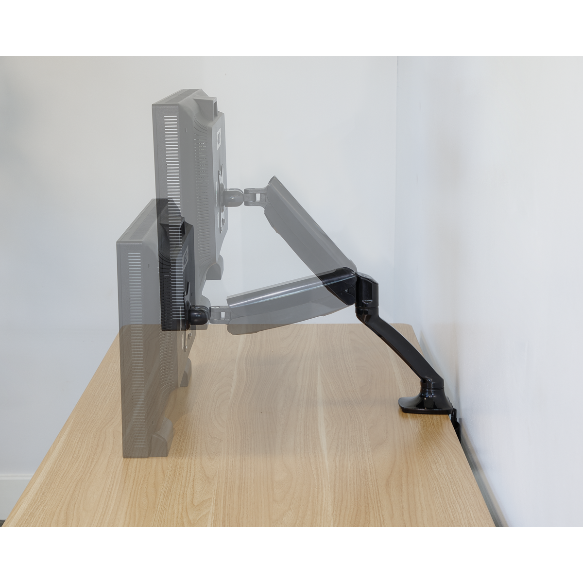 Dellonda DH24 Dellonda Adjustable Single Monitor Arm with 360° Rotation - Black