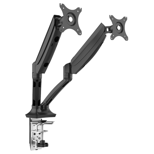 Dellonda DH25 Dellonda Adjustable Double Monitor Arm with 360° Rotation - Black