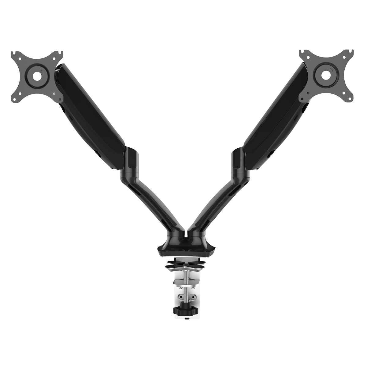 Dellonda DH25 Dellonda Adjustable Double Monitor Arm with 360° Rotation - Black
