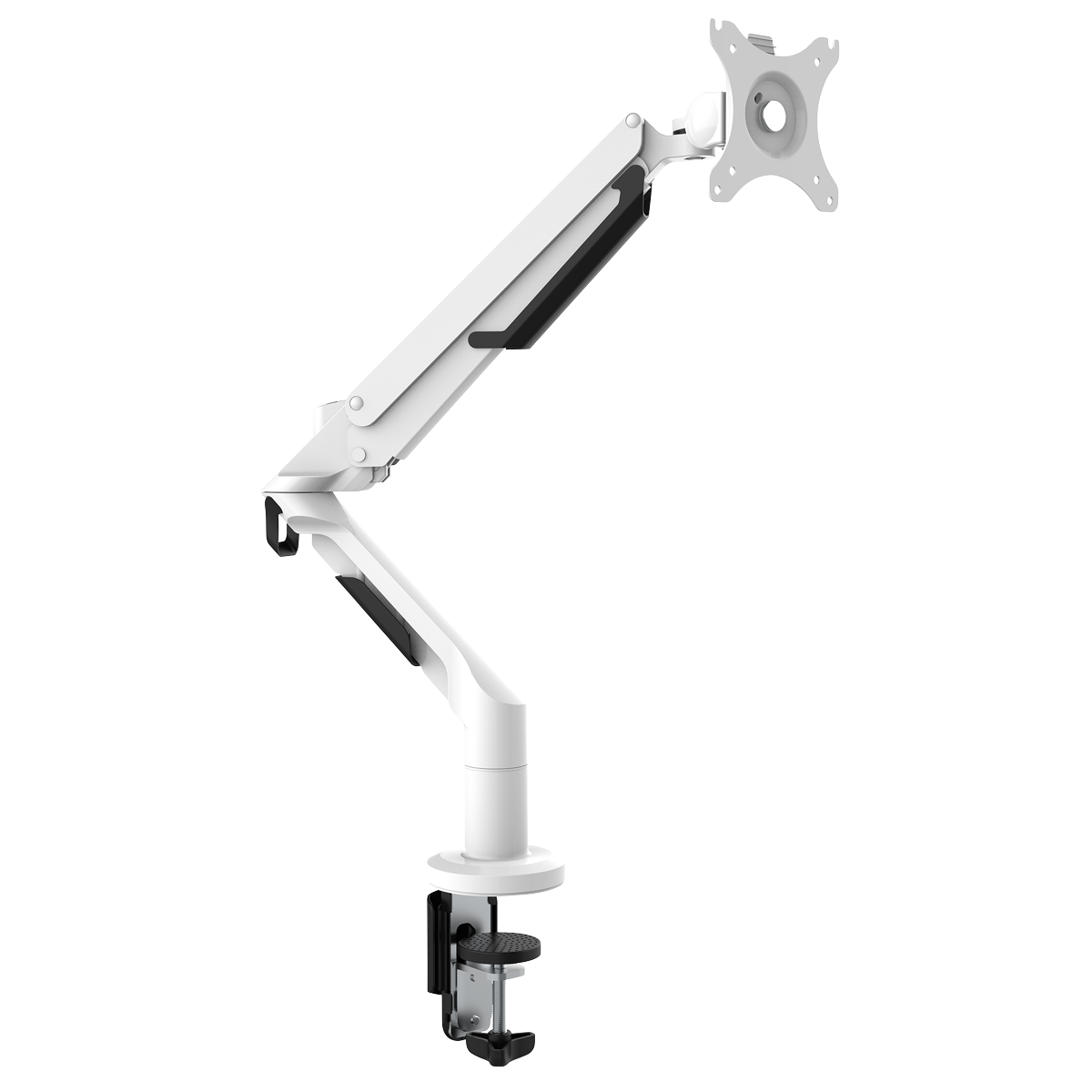 Dellonda DH26 Dellonda Adjustable Single Monitor Arm with 360° Rotation - White