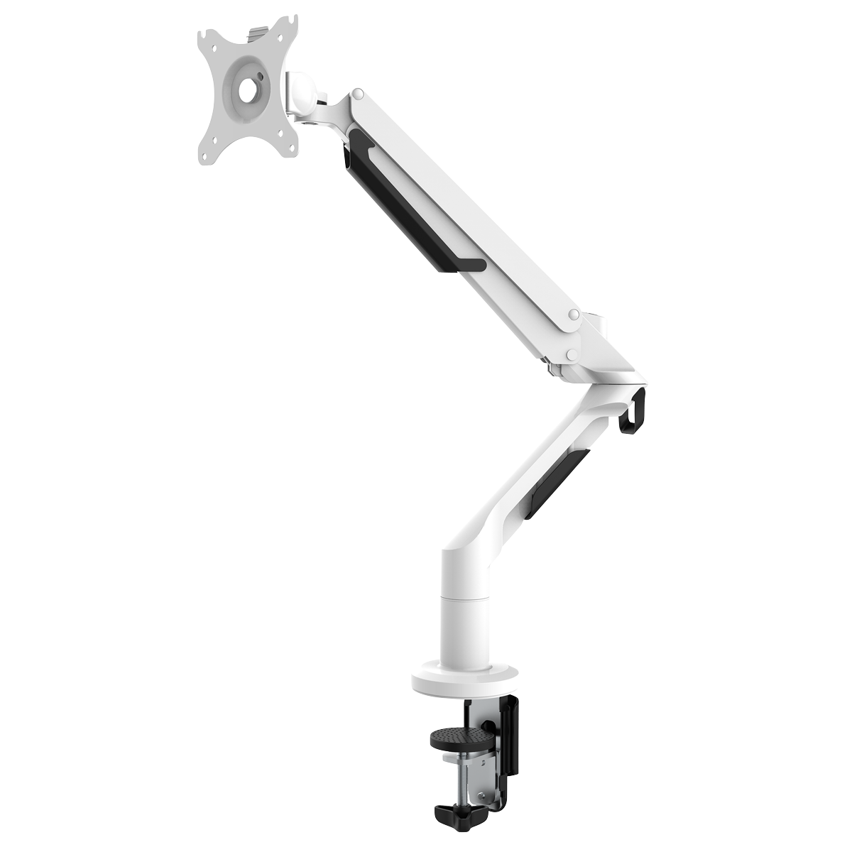 Dellonda DH26 Dellonda Adjustable Single Monitor Arm with 360° Rotation - White