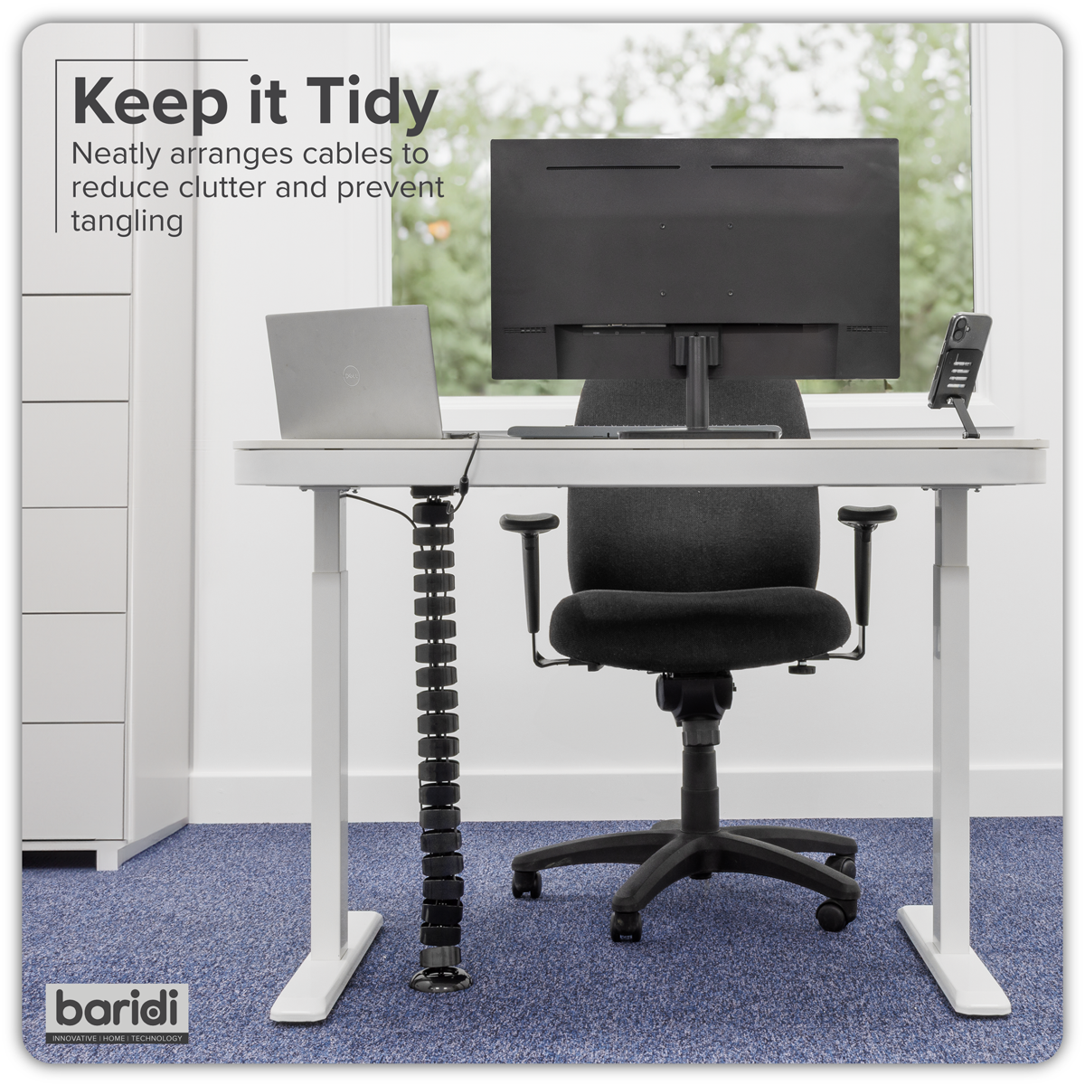 Dellonda DH275 Dellonda Flexible Cable Management System, Magnetic 1.3m