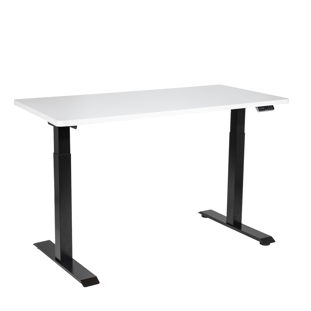 Dellonda DH32 Dellonda White Electric Height Adjustable Standing Desk, 1400 x 700mm Dual Motor 100kg