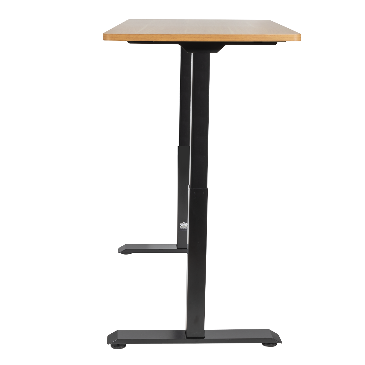 Dellonda DH33 Dellonda Oak Electric Height Adjustable Standing Desk, 1400 x 700mm Dual Motor 100kg