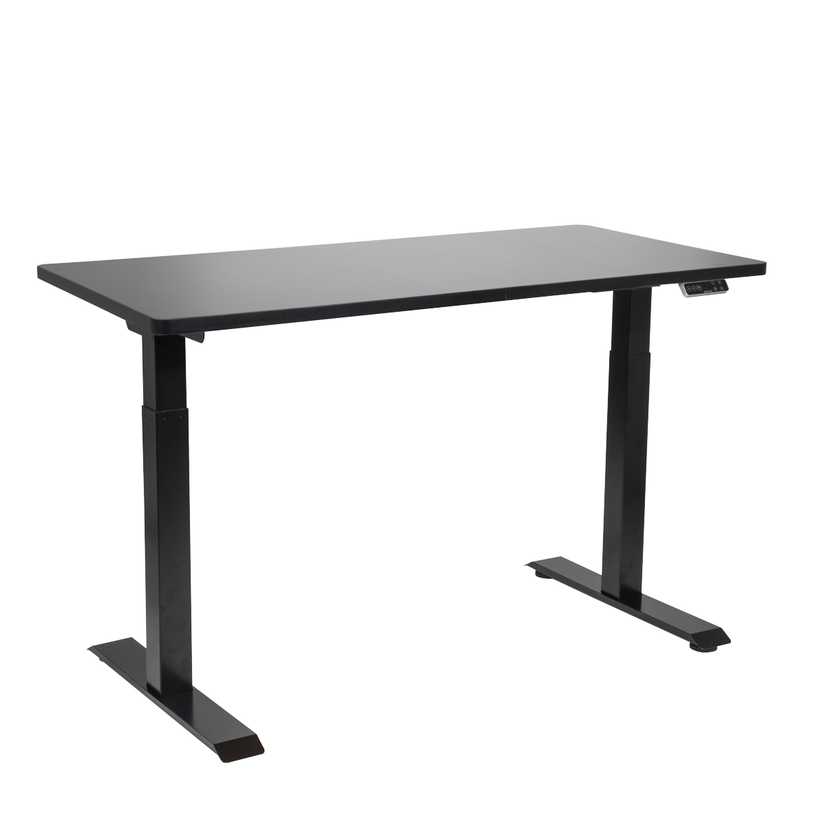 Dellonda DH34 Dellonda Black Electric Height Adjustable Standing Desk, 1400 x 700mm Dual Motor 100kg