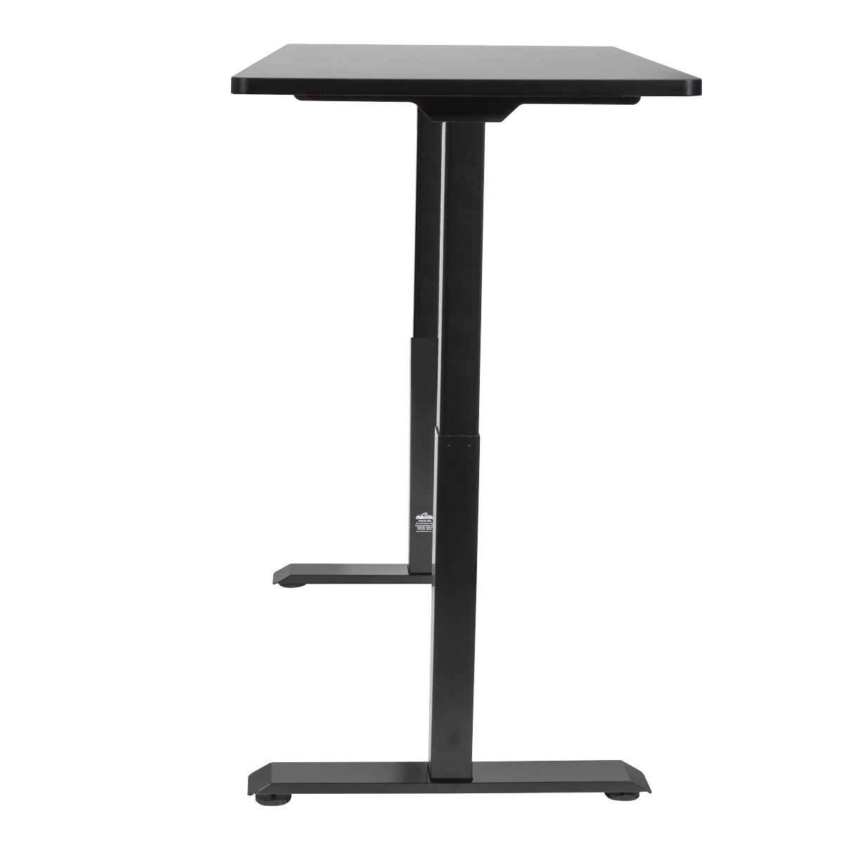 Dellonda DH34 Dellonda Black Electric Height Adjustable Standing Desk, 1400 x 700mm Dual Motor 100kg