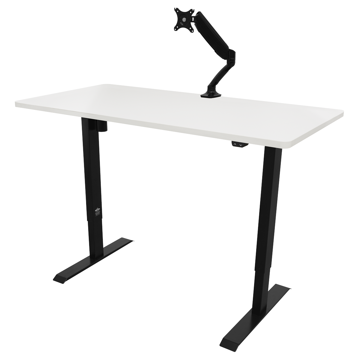 Dellonda DH36 Dellonda Single Motor Ultra-Quiet Adjustable-Height Electric Sit/Stand Desk - White Desktop