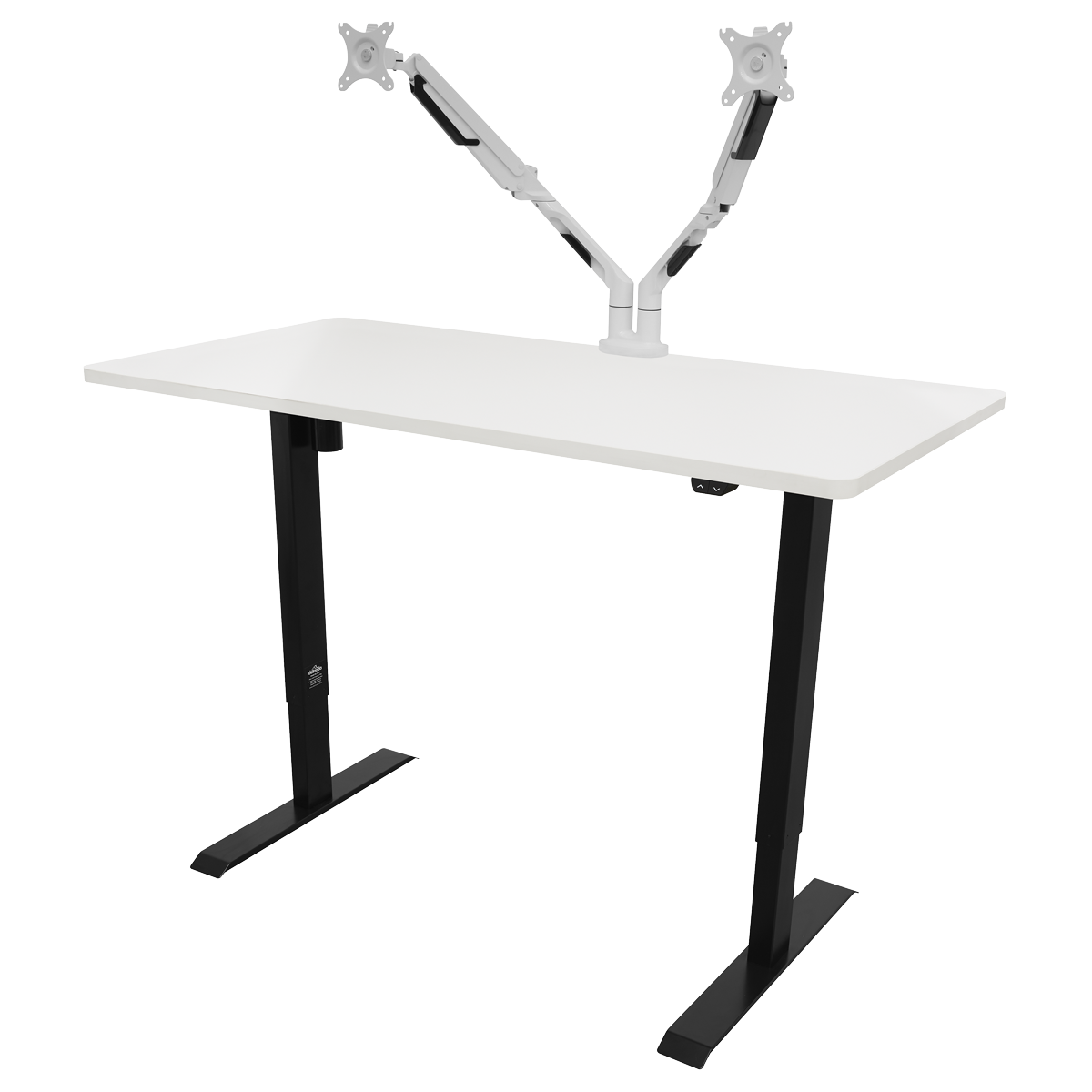 Dellonda DH36 Dellonda Single Motor Ultra-Quiet Adjustable-Height Electric Sit/Stand Desk - White Desktop