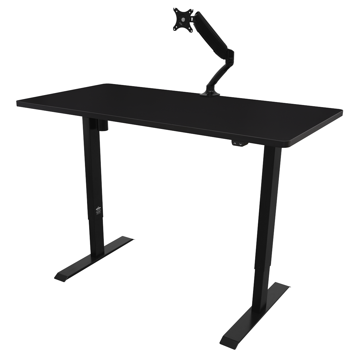 Dellonda DH38 Dellonda Single Motor Ultra-Quiet Adjustable-Height Electric Sit/Stand Desk - Black Desktop