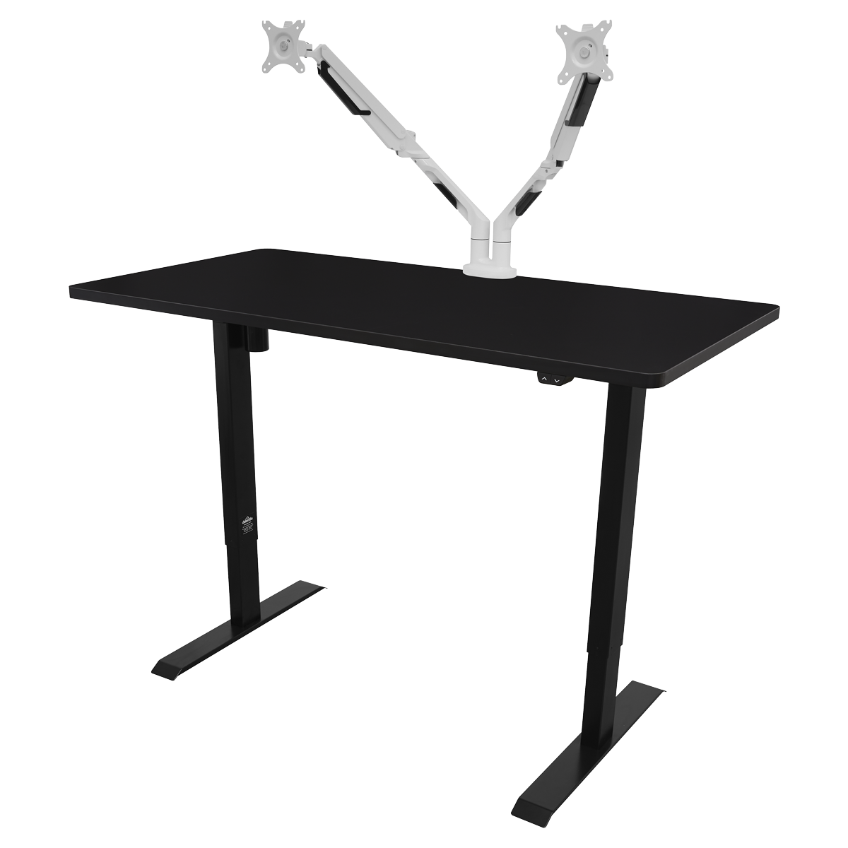 Dellonda DH38 Dellonda Single Motor Ultra-Quiet Adjustable-Height Electric Sit/Stand Desk - Black Desktop