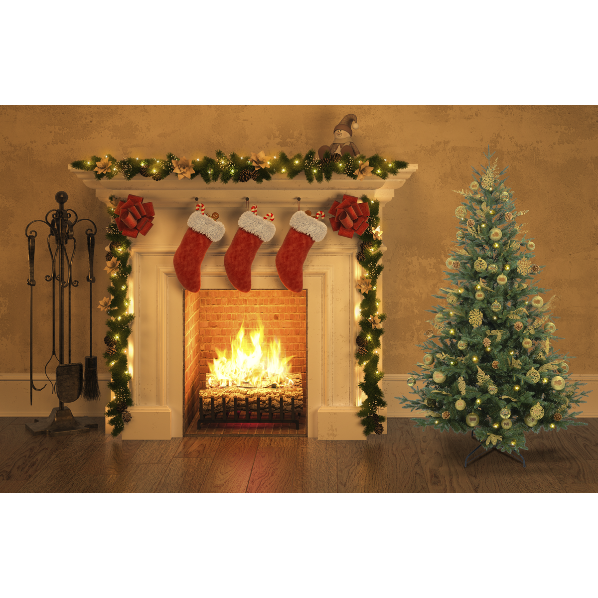 Dellonda DH44 Dellonda Artificial Hinged Christmas Tree 5ft(150cm)