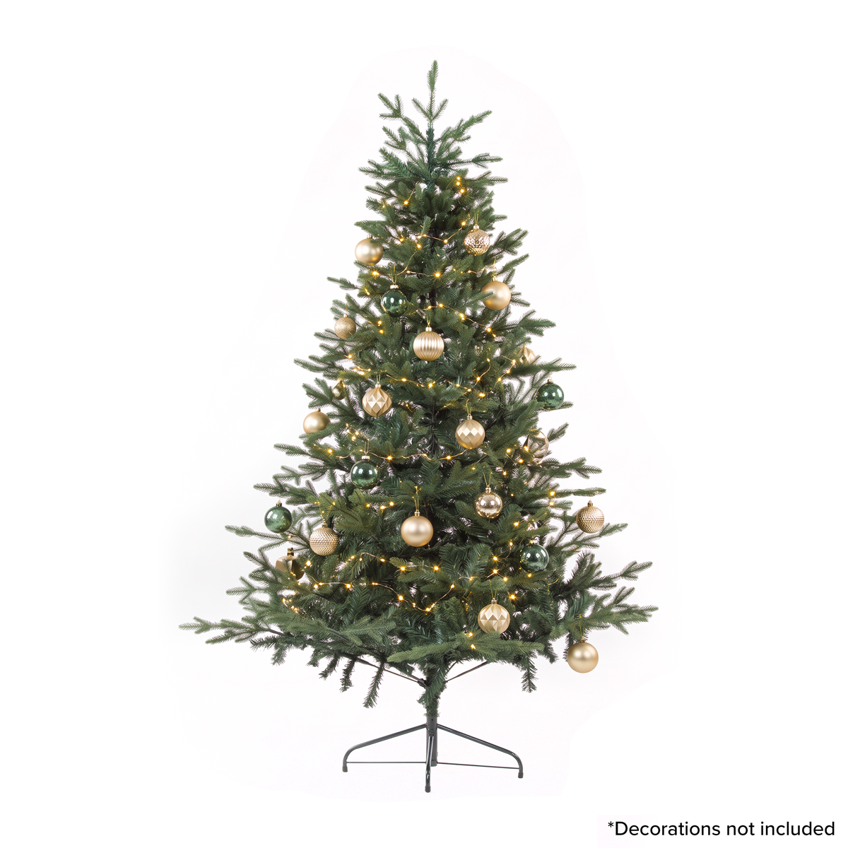Dellonda DH45 Dellonda Artificial Hinged Christmas Tree 6ft(180cm)
