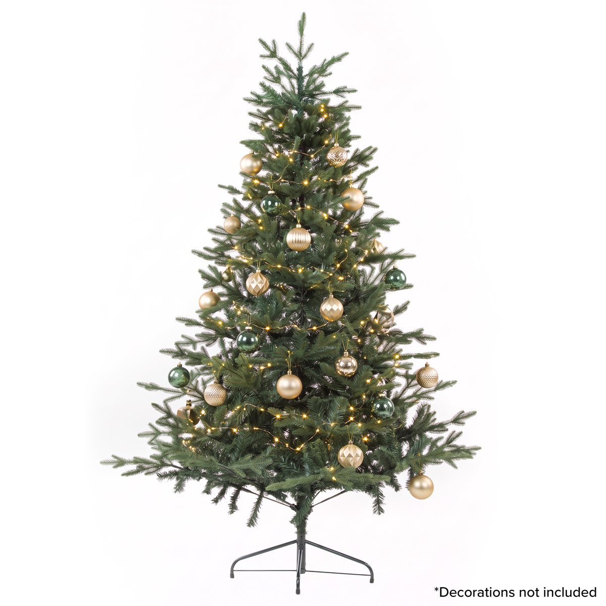 Dellonda DH46 Dellonda Artificial Hinged Christmas Tree 7ft(210cm)