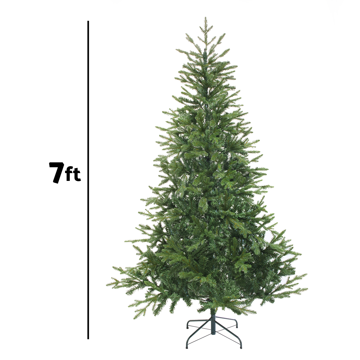 Dellonda DH46 Dellonda Artificial Hinged Christmas Tree 7ft(210cm)
