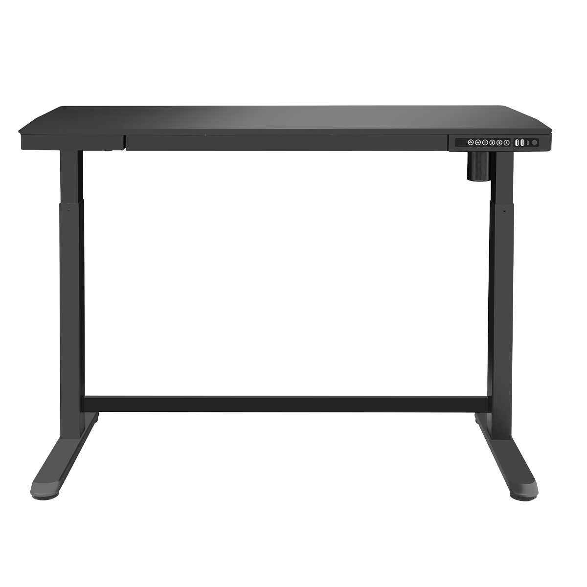 Dellonda DH53 Dellonda Single Motor Ultra-Quiet Electric Desk with Control Panel, USB Port & Drawer - Black Desktop