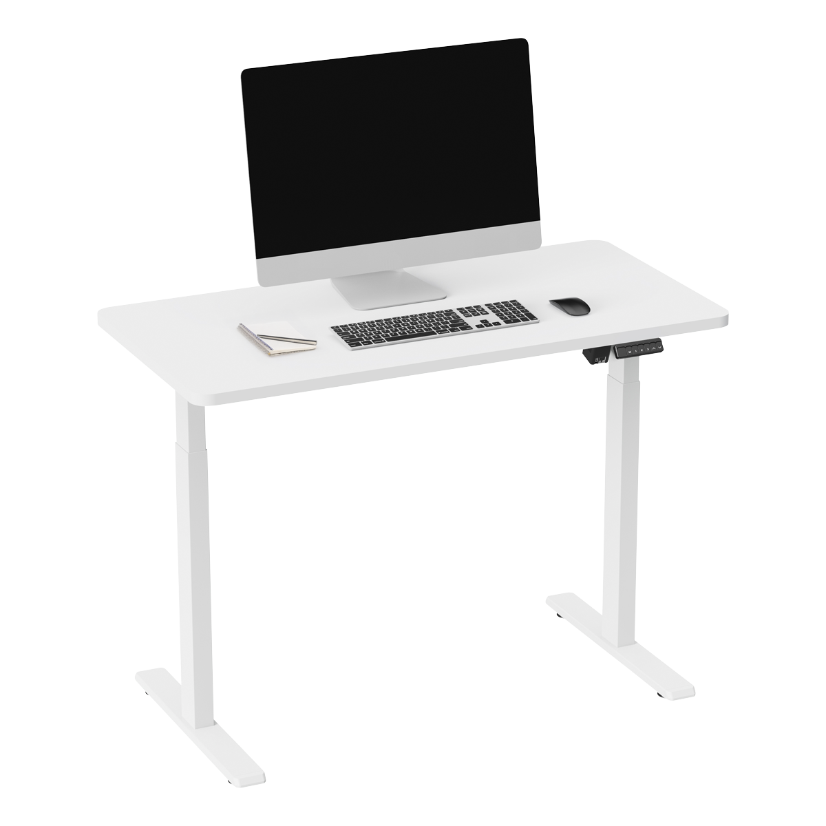 Dellonda DH56 Dellonda Single Motor Ultra-Quiet Adjustable-Height Electric Sit/Stand Desk - White Desktop
