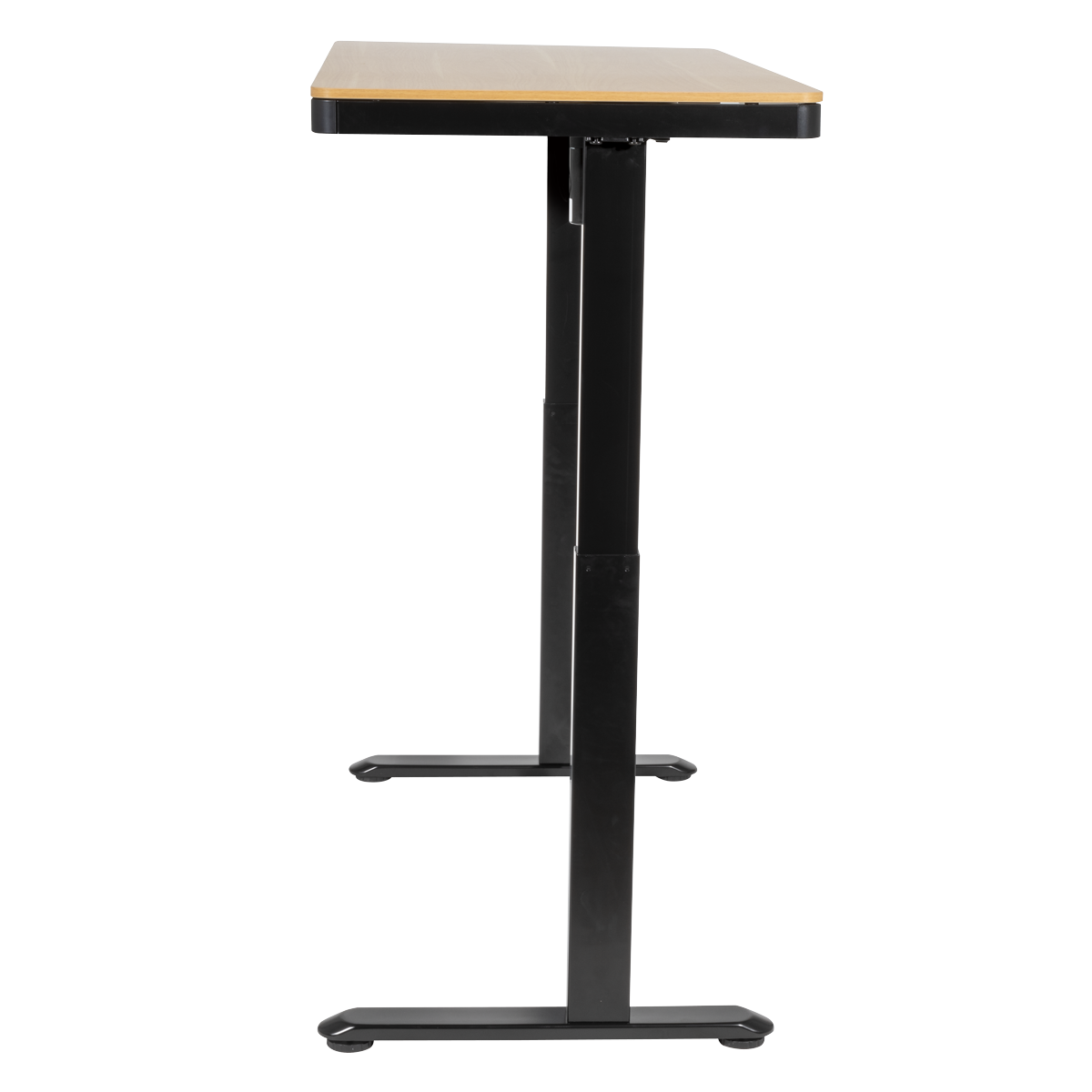 Dellonda DH65 Dellonda Single Motor Ultra-Quiet Electric Desk with Control Panel, USB Port & Drawer - Oak Desktop