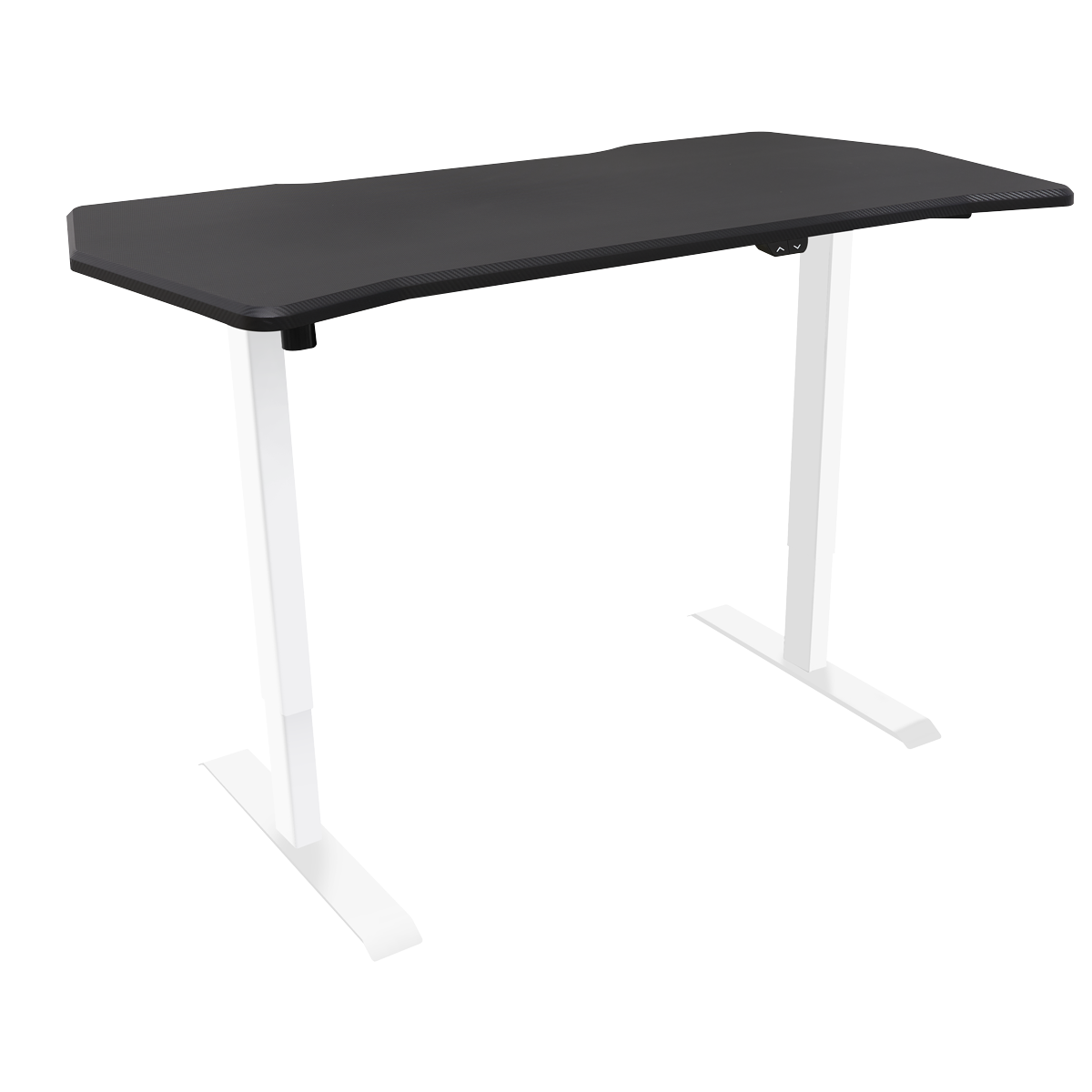 Dellonda DH70 Dellonda Single Motor Ultra-Quiet Adjustable-Height Electric Sit/Stand Desk - Carbon Fibre Effect Desktop