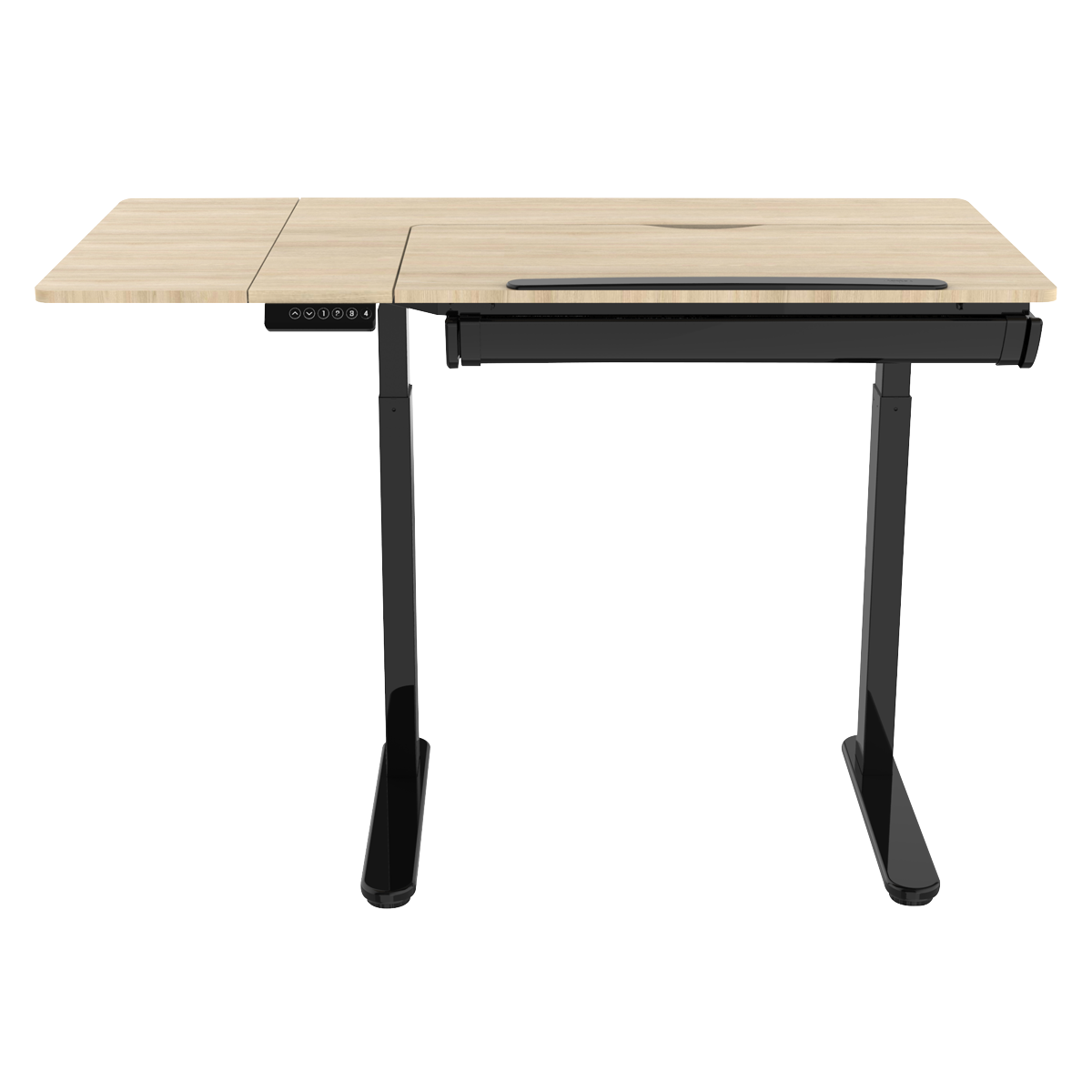 Dellonda DH71 Dellonda Single Motor Ultra-Quiet Electric Adjustable Drawing Table with 40° Tilt, Drawer & Side Table