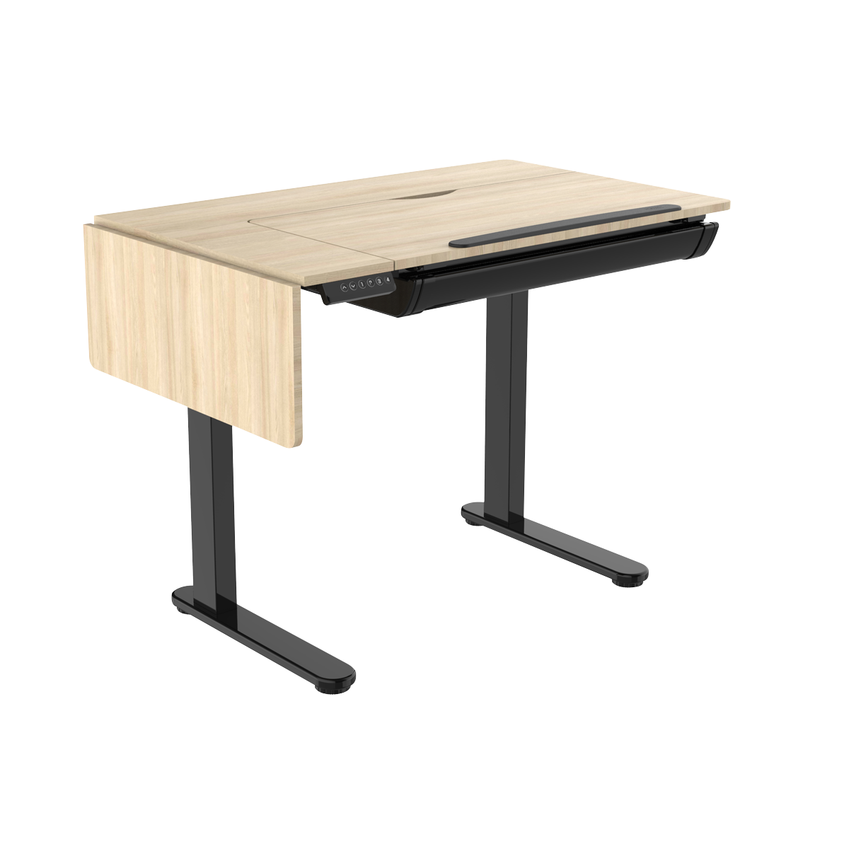Dellonda DH71 Dellonda Single Motor Ultra-Quiet Electric Adjustable Drawing Table with 40° Tilt, Drawer & Side Table