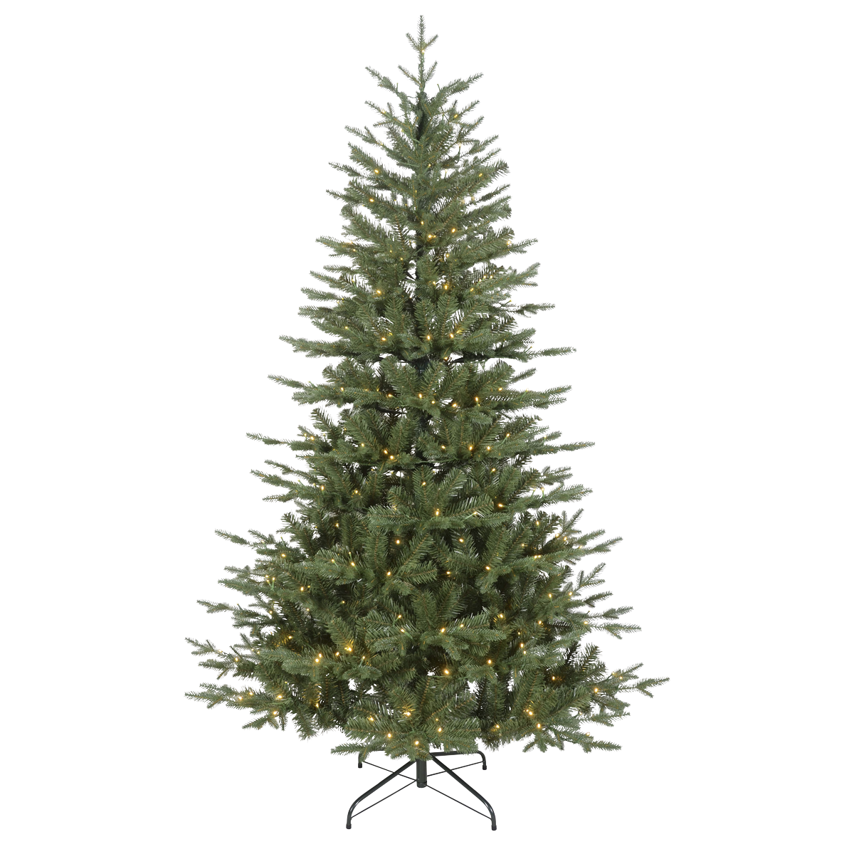 Dellonda DH80 Dellonda Pre-Lit Hinged Christmas Tree with 190 Warm White LED Lights 5ft(150cm)