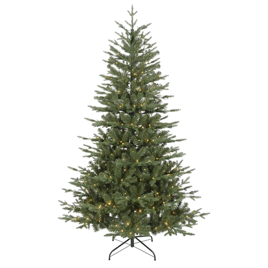 Dellonda DH81 Dellonda Pre-Lit Hinged Christmas Tree with 270 Warm White LED Lights 6ft(180cm)