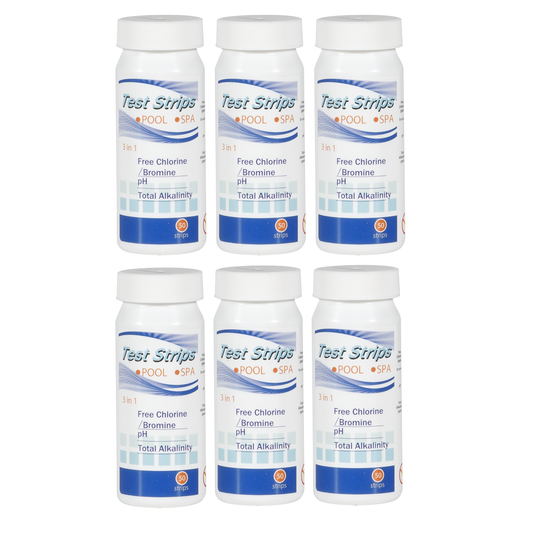 Dellonda DL108 Dellonda 3-in-1 Chlorine, PH & Alkalinity Test Strips x50 Strips - Pack of 6