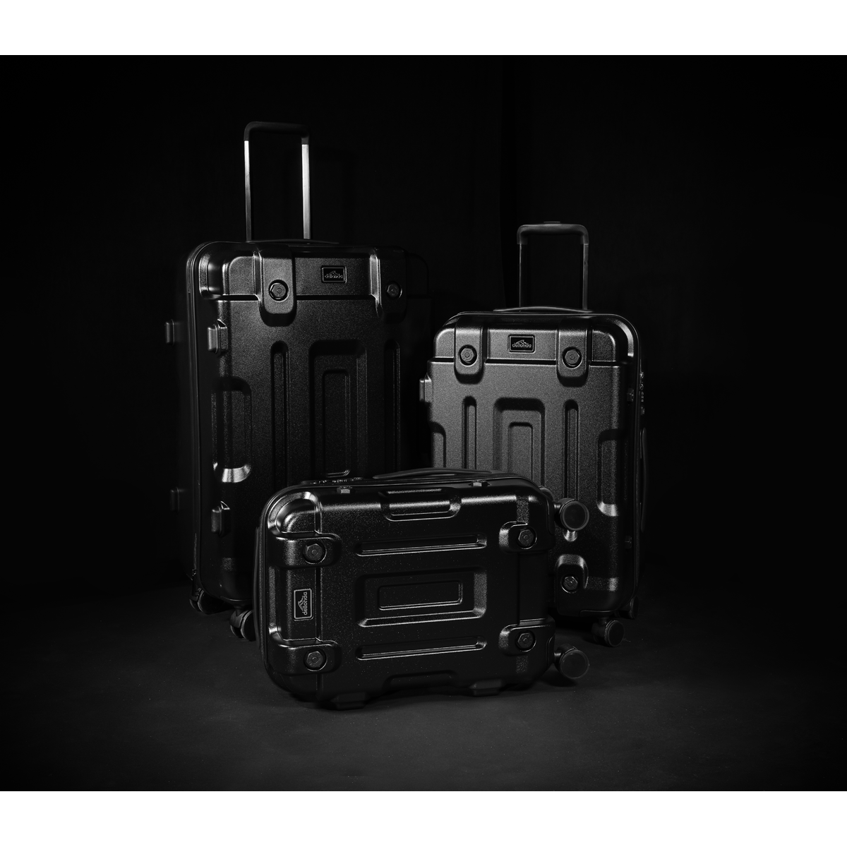 Dellonda DL10 Dellonda Lightweight ABS Luggage Set 3pc - Black