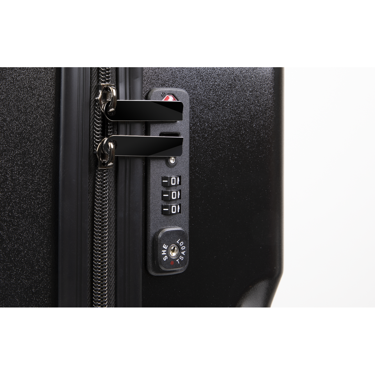 Dellonda DL10 Dellonda Lightweight ABS Luggage Set 3pc - Black