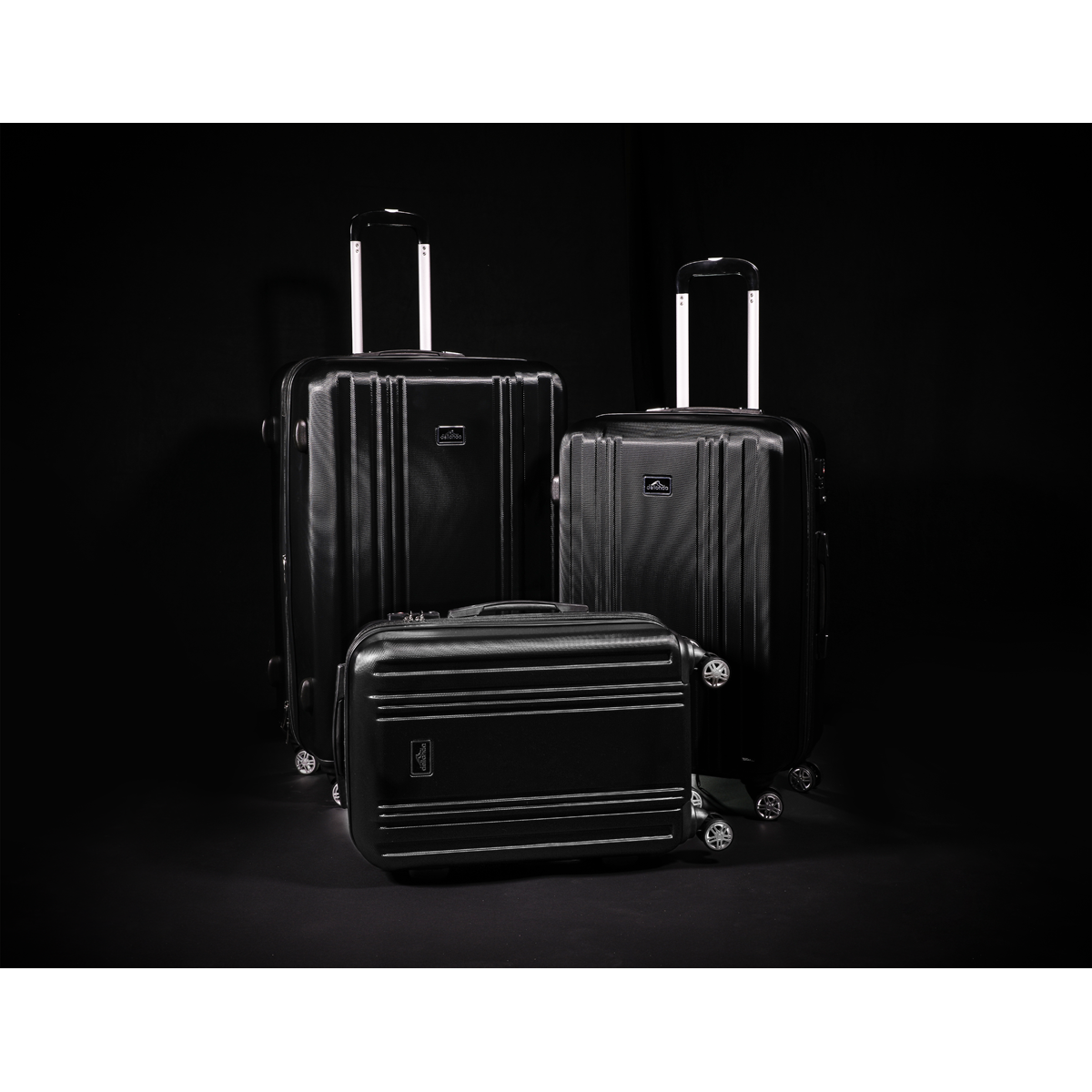Dellonda DL11 Dellonda Lightweight ABS Luggage Set with TSA Lock - Black