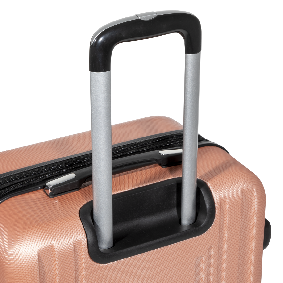 Dellonda DL125 Dellonda Lightweight ABS Luggage Set with TSA Lock - Rose Gold