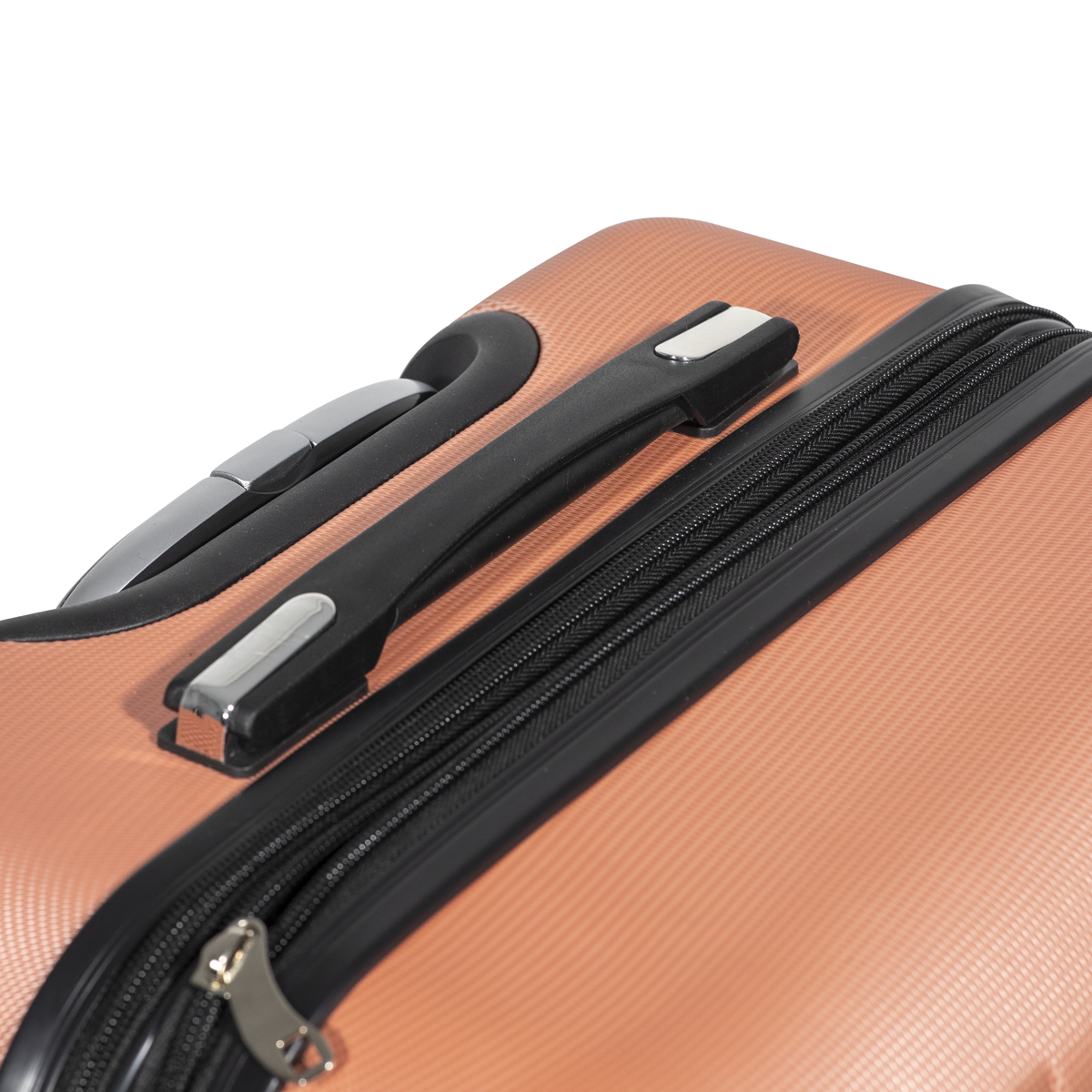 Dellonda DL125 Dellonda Lightweight ABS Luggage Set with TSA Lock - Rose Gold