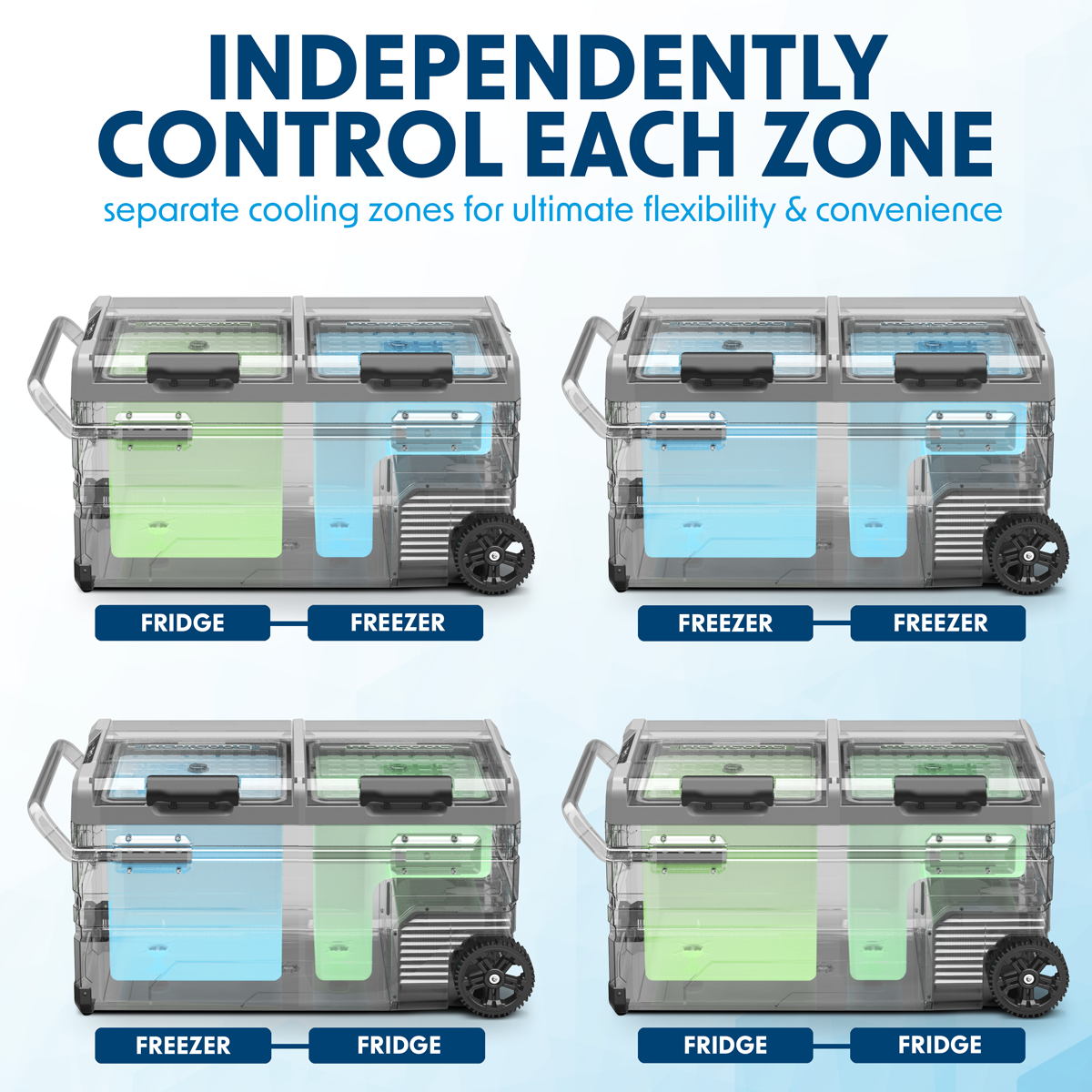 Dellonda DL128 Dellonda Portable Fridge Freezer/Cool Box with LED Display 95L