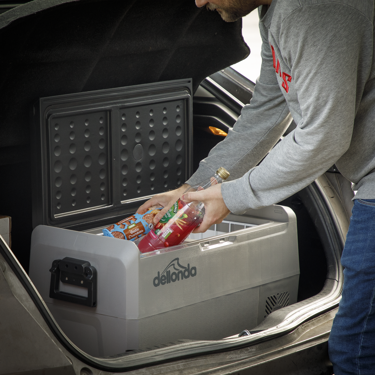 Dellonda DL131 Dellonda Portable Fridge Freezer/Cool Box with LED Display & AC/DC 230V Adaptor 36L