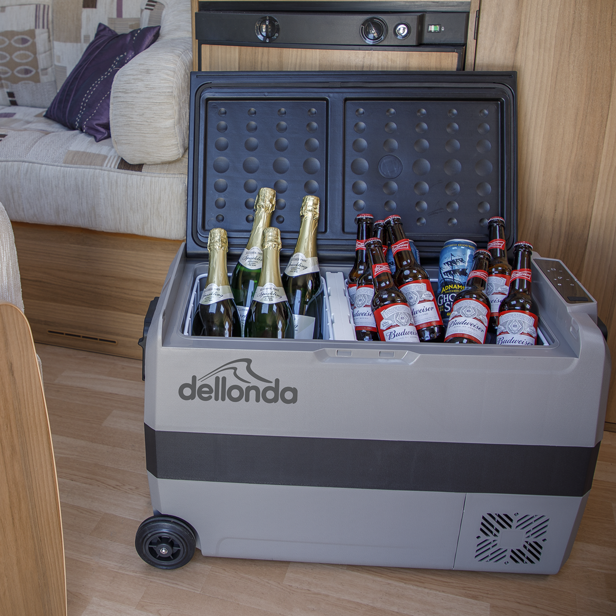 Dellonda DL132 Dellonda Portable Fridge Freezer/Cool Box with LED Display & AC/DC 230V Adaptor 50L