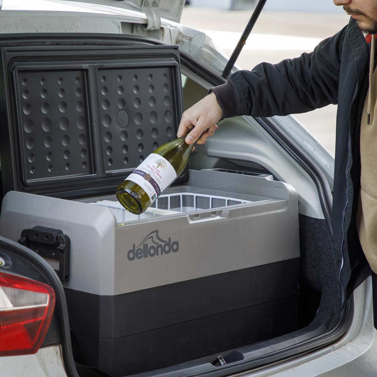 Dellonda DL132 Dellonda Portable Fridge Freezer/Cool Box with LED Display & AC/DC 230V Adaptor 50L