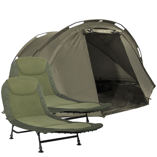Dellonda DL142 Dellonda 2-Person Bivvy Tent & Bedchair Set