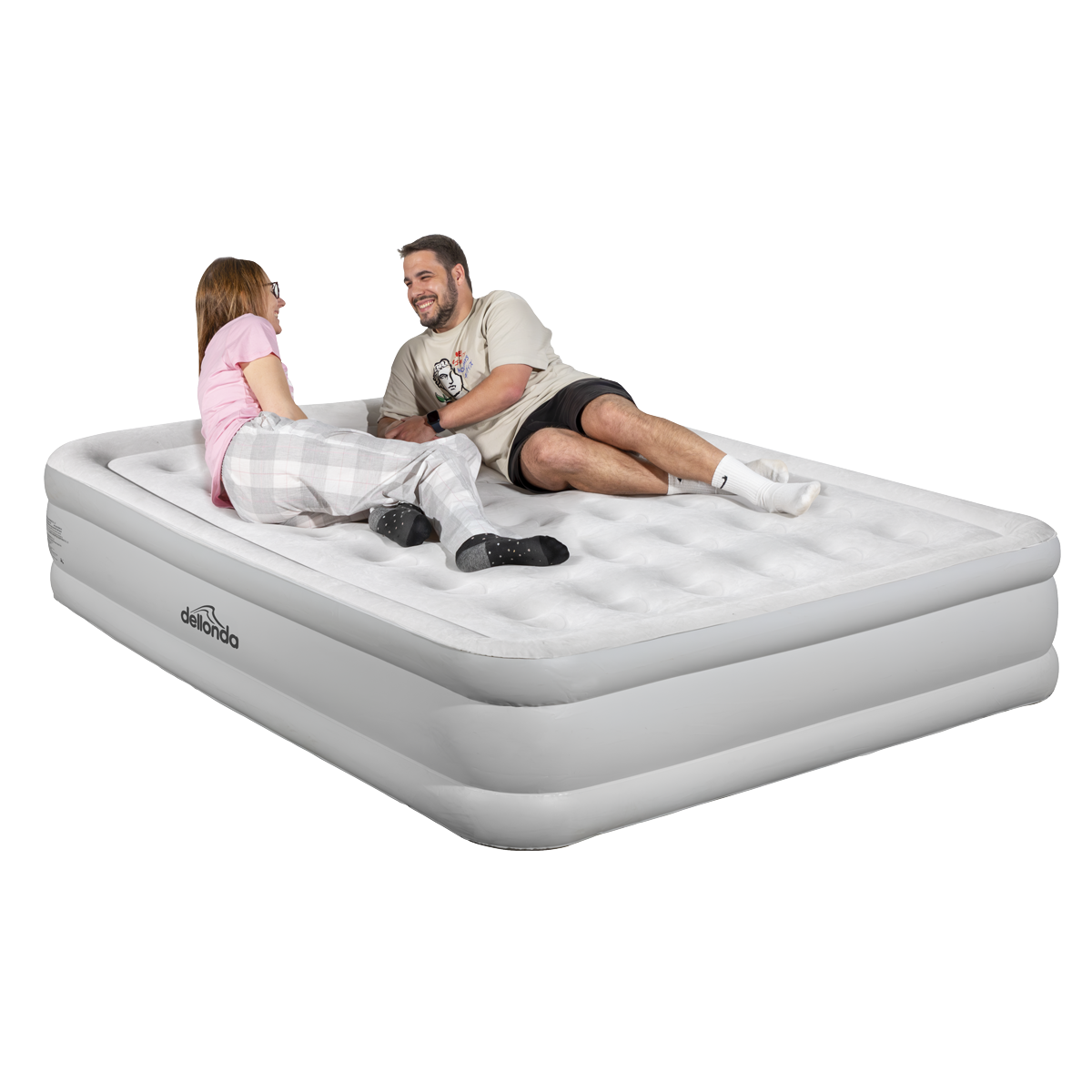 Dellonda DL145 Dellonda Raised Air Bed with Removable Electric Pump & Storage Bag - Queen