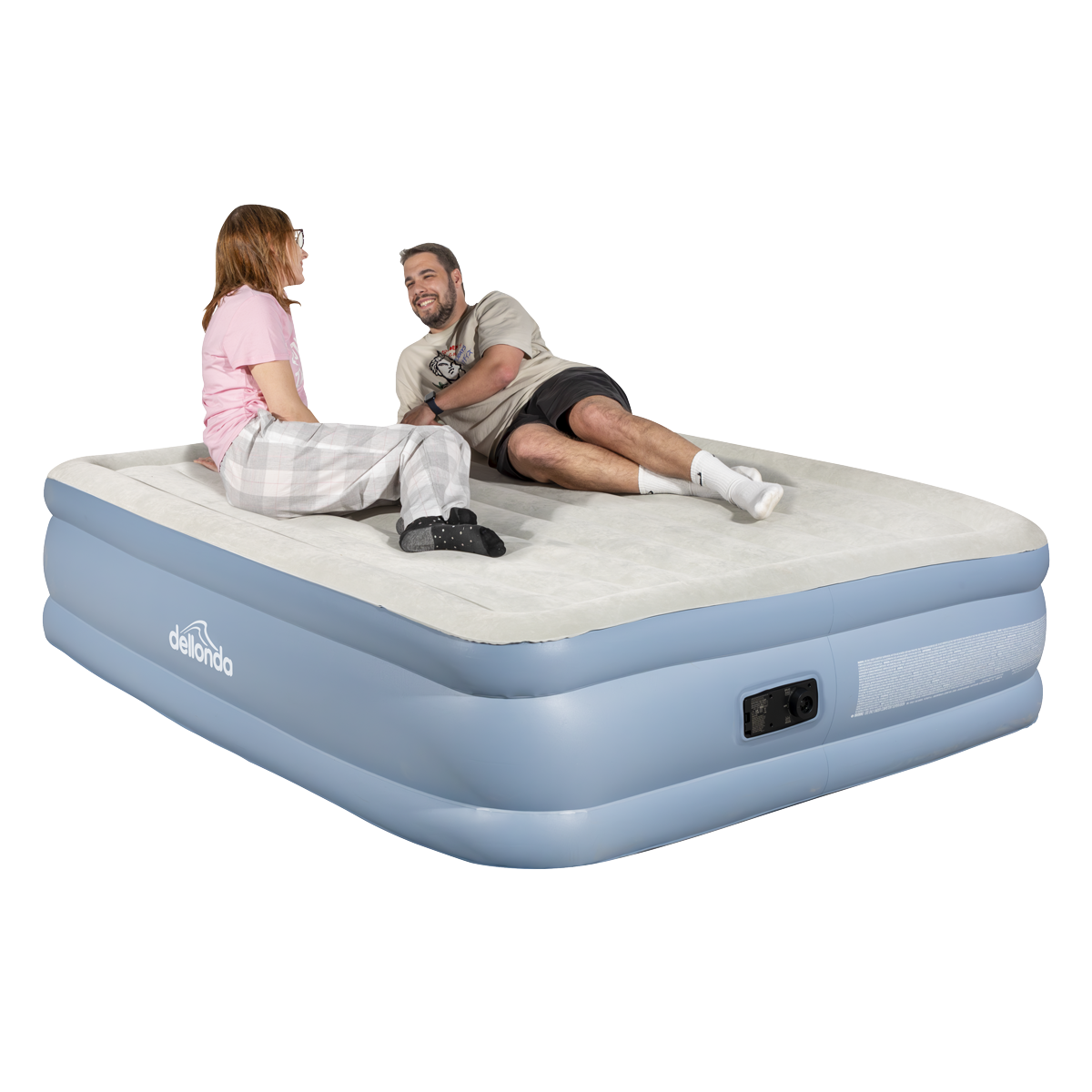 Dellonda DL147 Dellonda Raised Air Bed with Built-in Electric Pump & Storage Bag - Queen