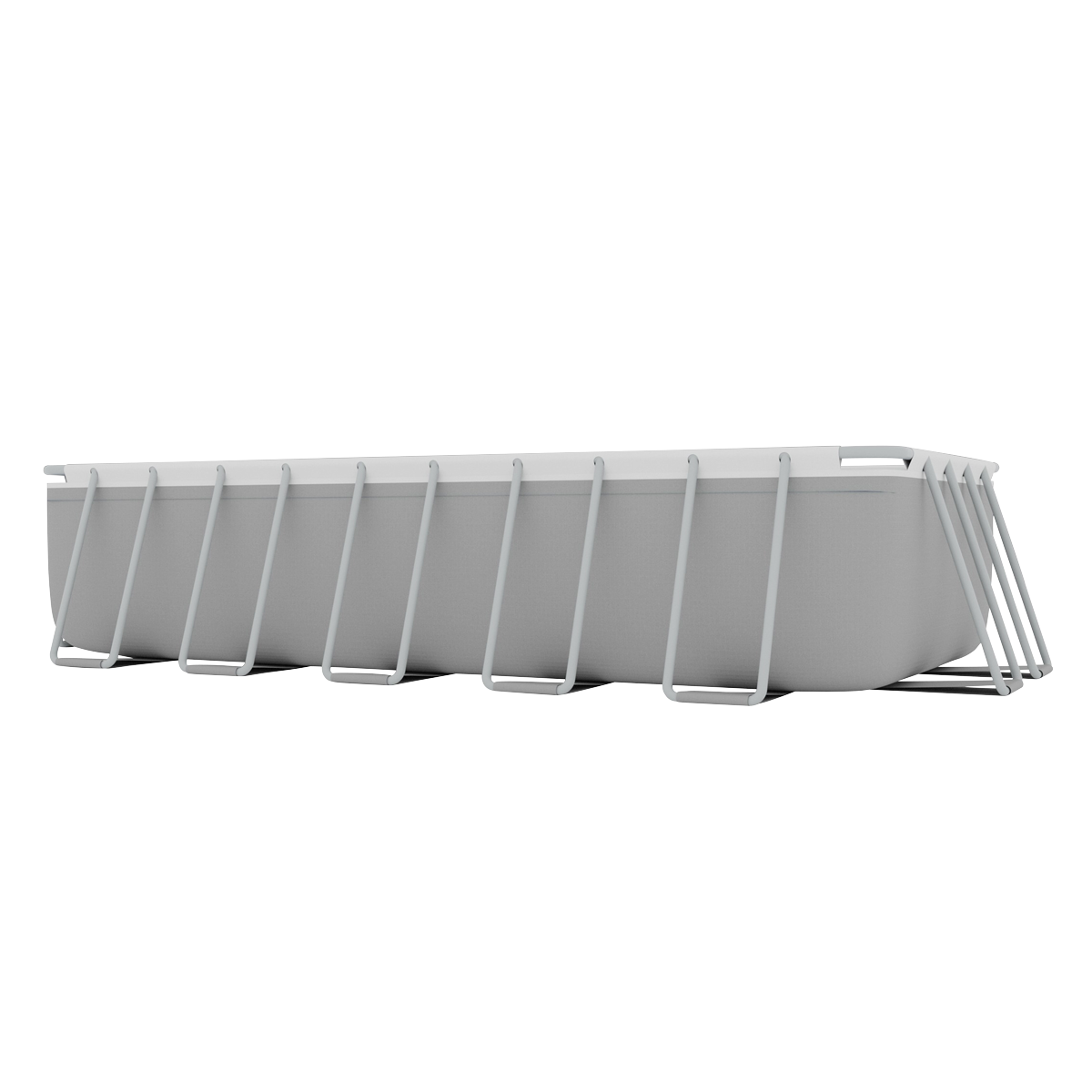 Dellonda DL150 Dellonda Deluxe Steel Frame Rectangular Swimming Pool with Step Ladder & Filter Pump 21ft