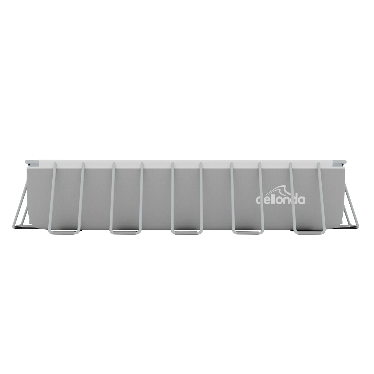 Dellonda DL150 Dellonda Deluxe Steel Frame Rectangular Swimming Pool with Step Ladder & Filter Pump 21ft