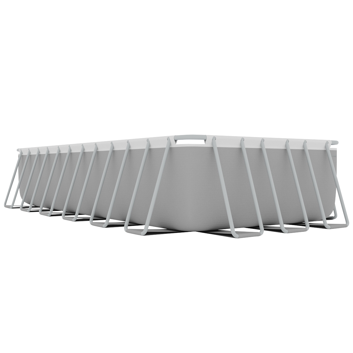 Dellonda DL151 Dellonda Deluxe Steel Frame Rectangular Swimming Pool with Step Ladder & Filter Pump 25ft