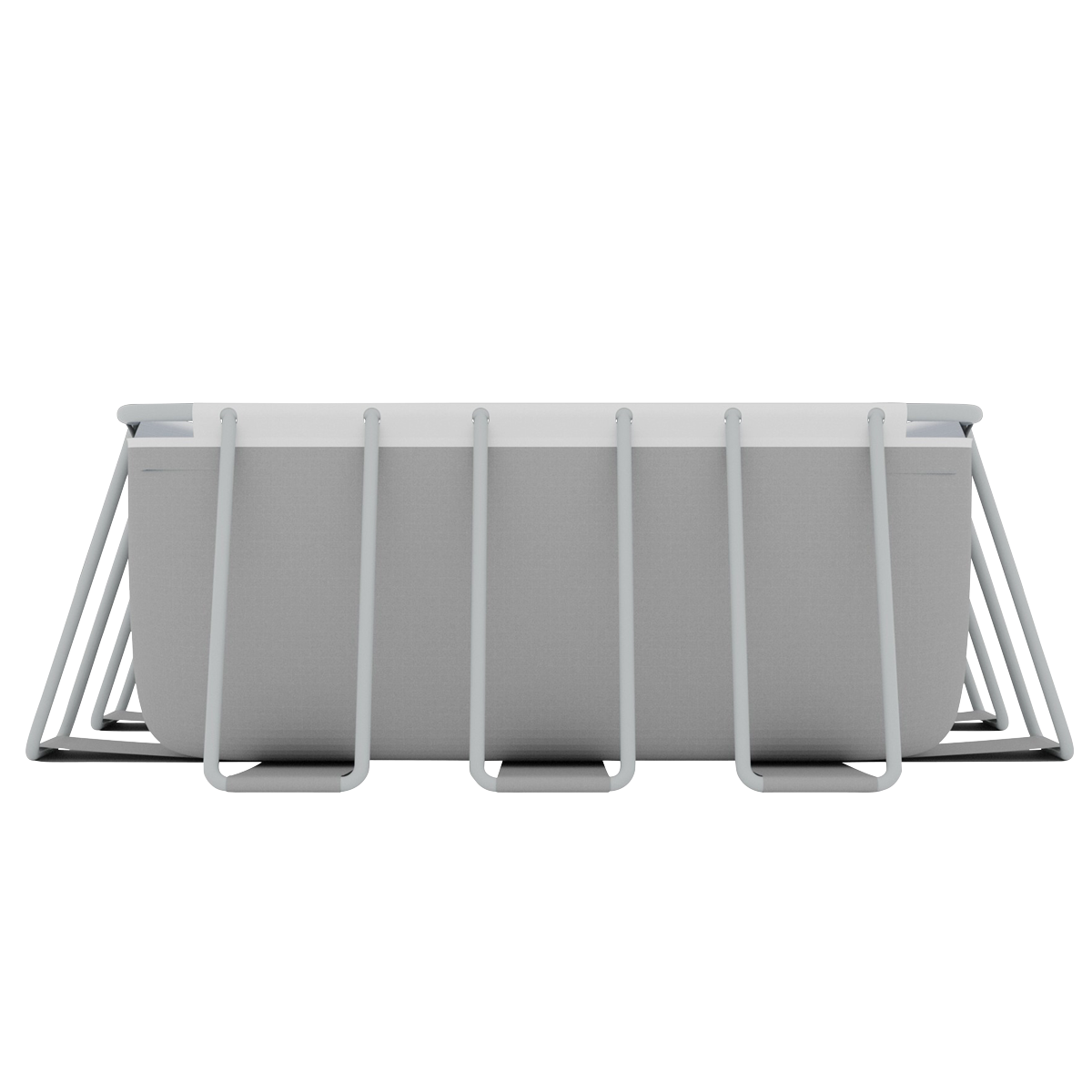 Dellonda DL151 Dellonda Deluxe Steel Frame Rectangular Swimming Pool with Step Ladder & Filter Pump 25ft